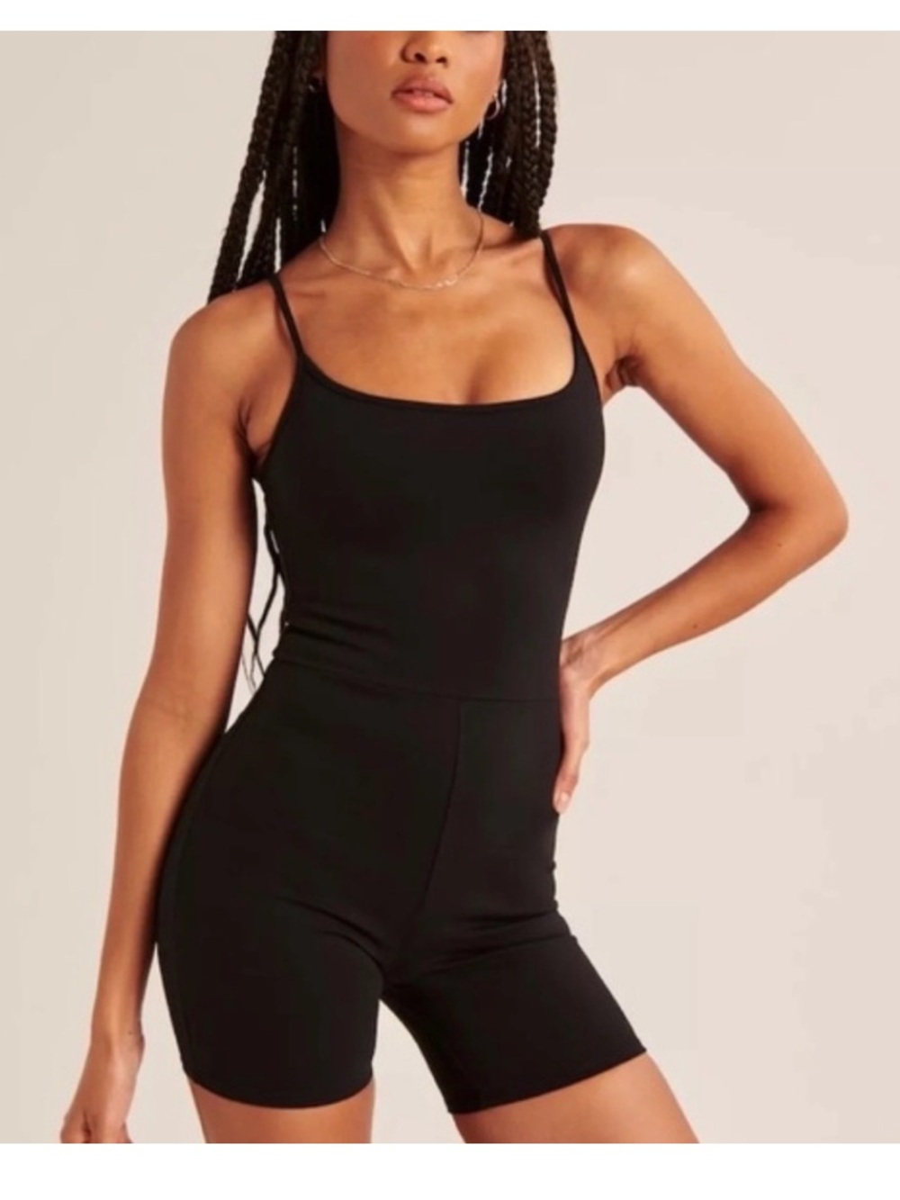 Abercrombie Black Ponte Unitard - Small Tall